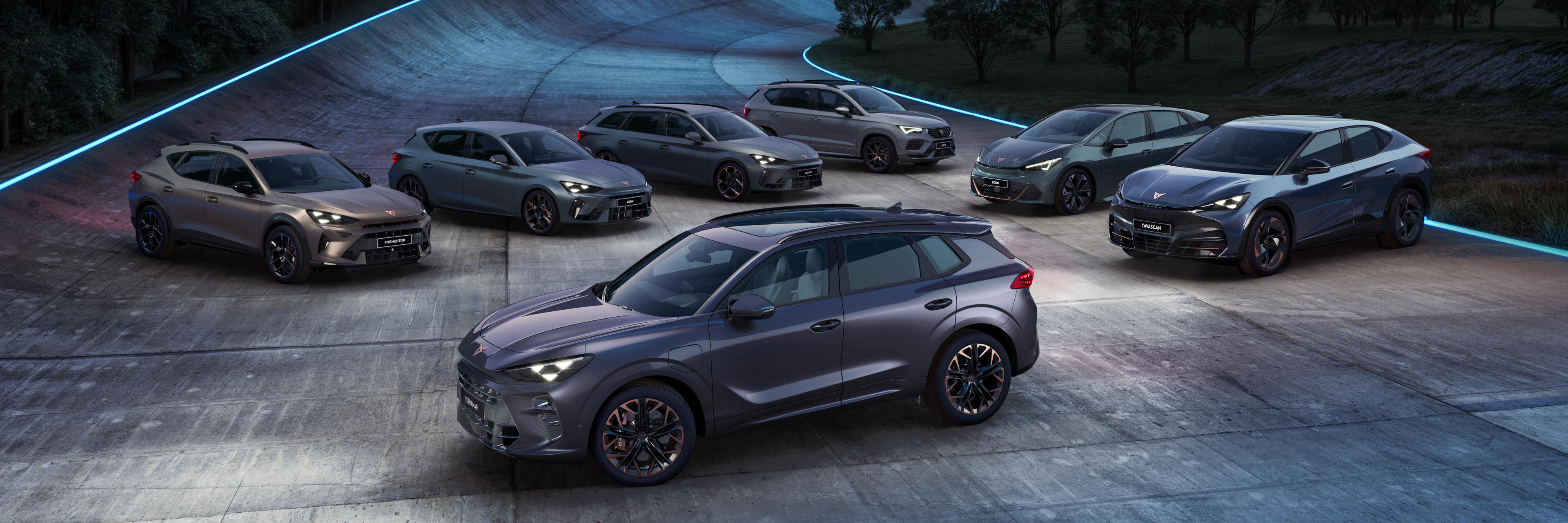 Die gesamte CUPRA Range steht auf dem Ring mit dem CUPRA Terramar ganz vorne.