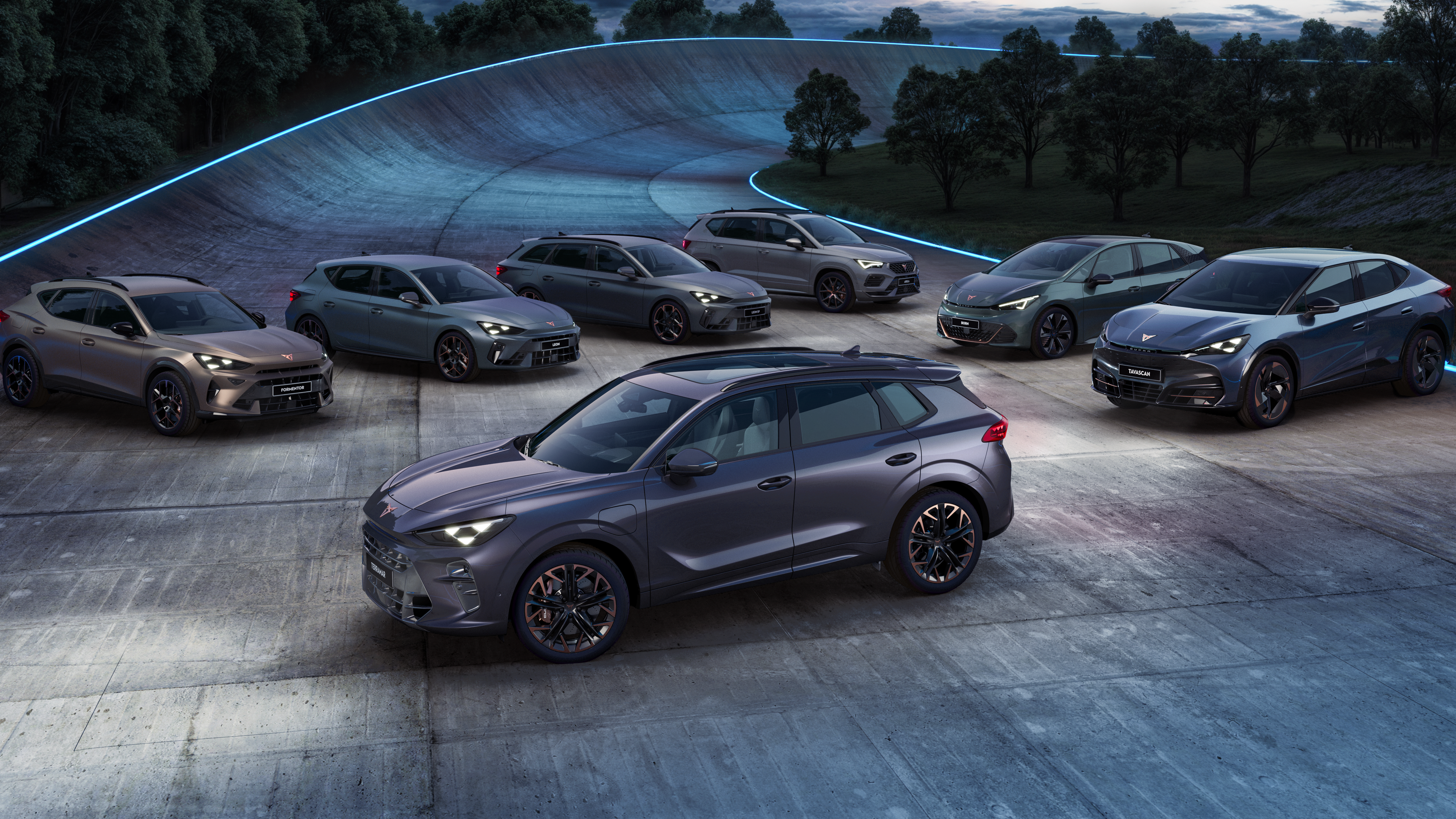 Die gesamte CUPRA Range steht auf dem Ring mit dem CUPRA Terramar ganz vorne.
