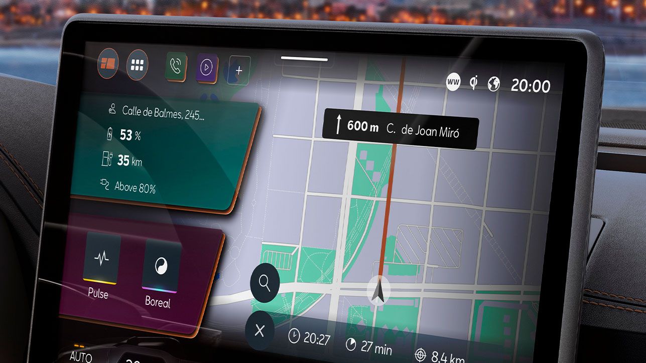 Darstellung von CUPRA Connect auf dem Infotainmentsystem eines CUPRA Formentor.