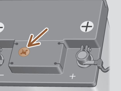 Grafik zum Prüfen des Säurestandes bei einer CUPRA Autobatterie