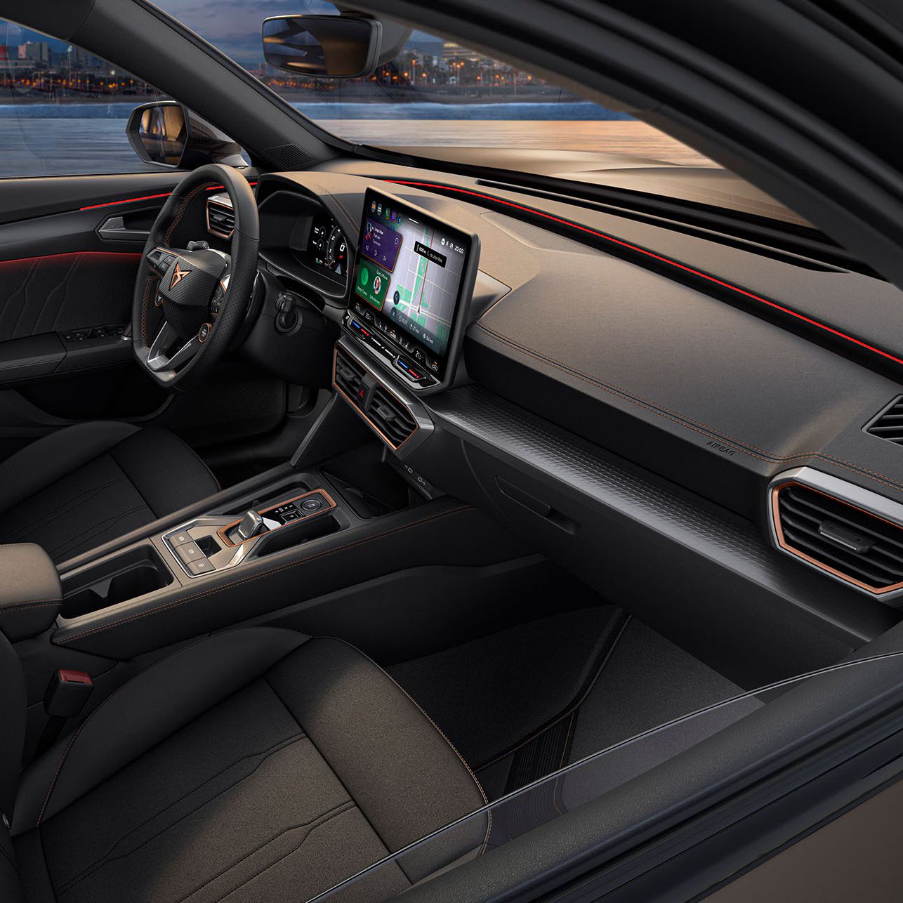 CUPRA Formentor mit minimaler und zeitloser Textilveredelung für Sport-Komfortsitze.
