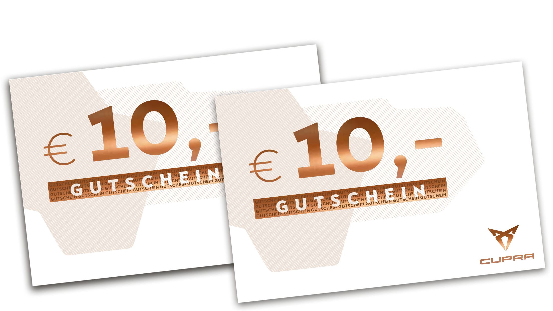 Abbildung CUPRA Gutscheine 