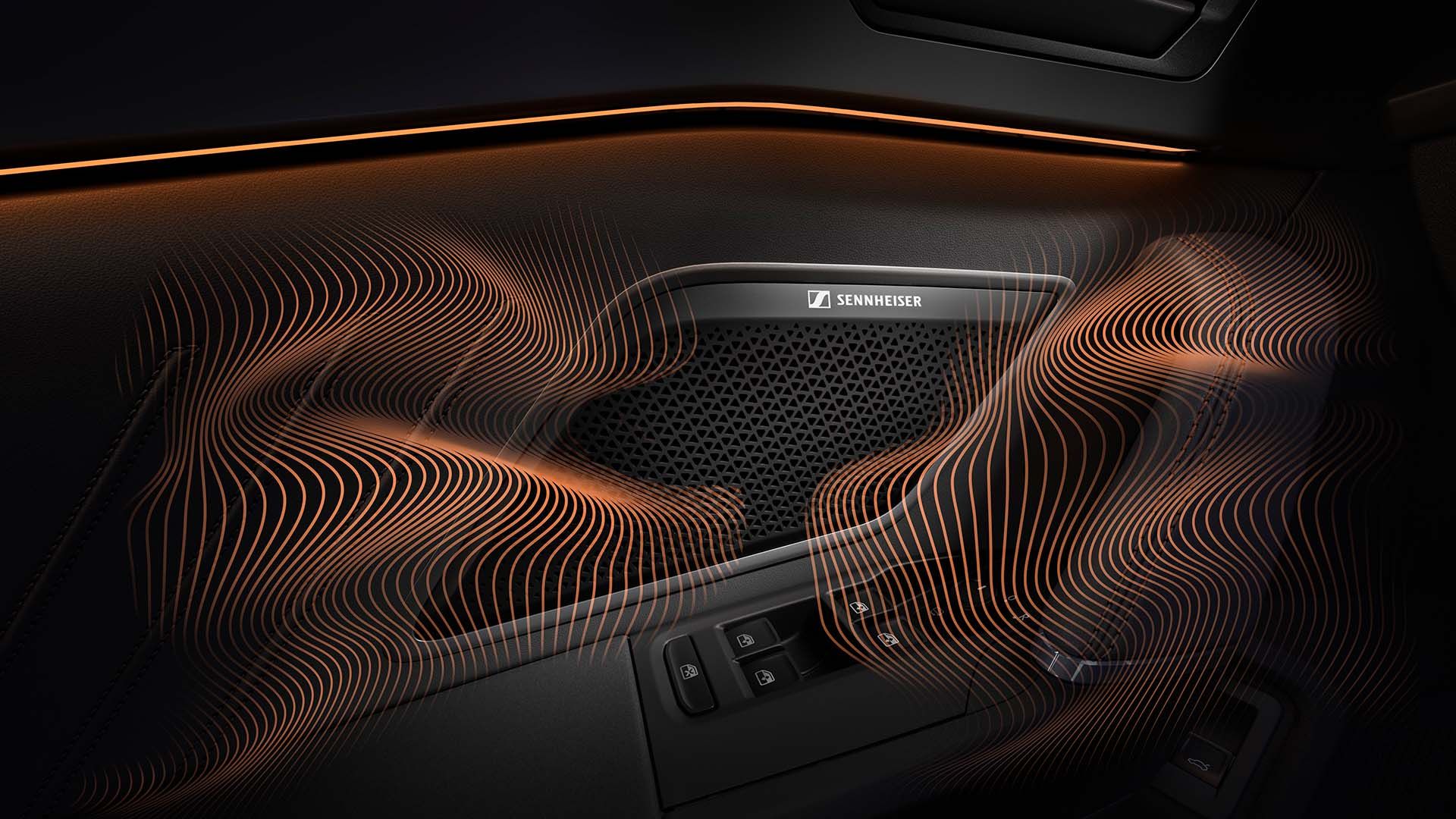 Sennheiser Lautsprecher in einem CUPRA Leon.