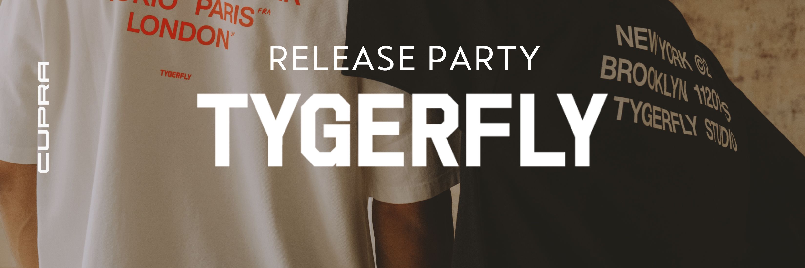 Ein Mann und eine Frau auf dem Flyer zum Tygerfly Event.