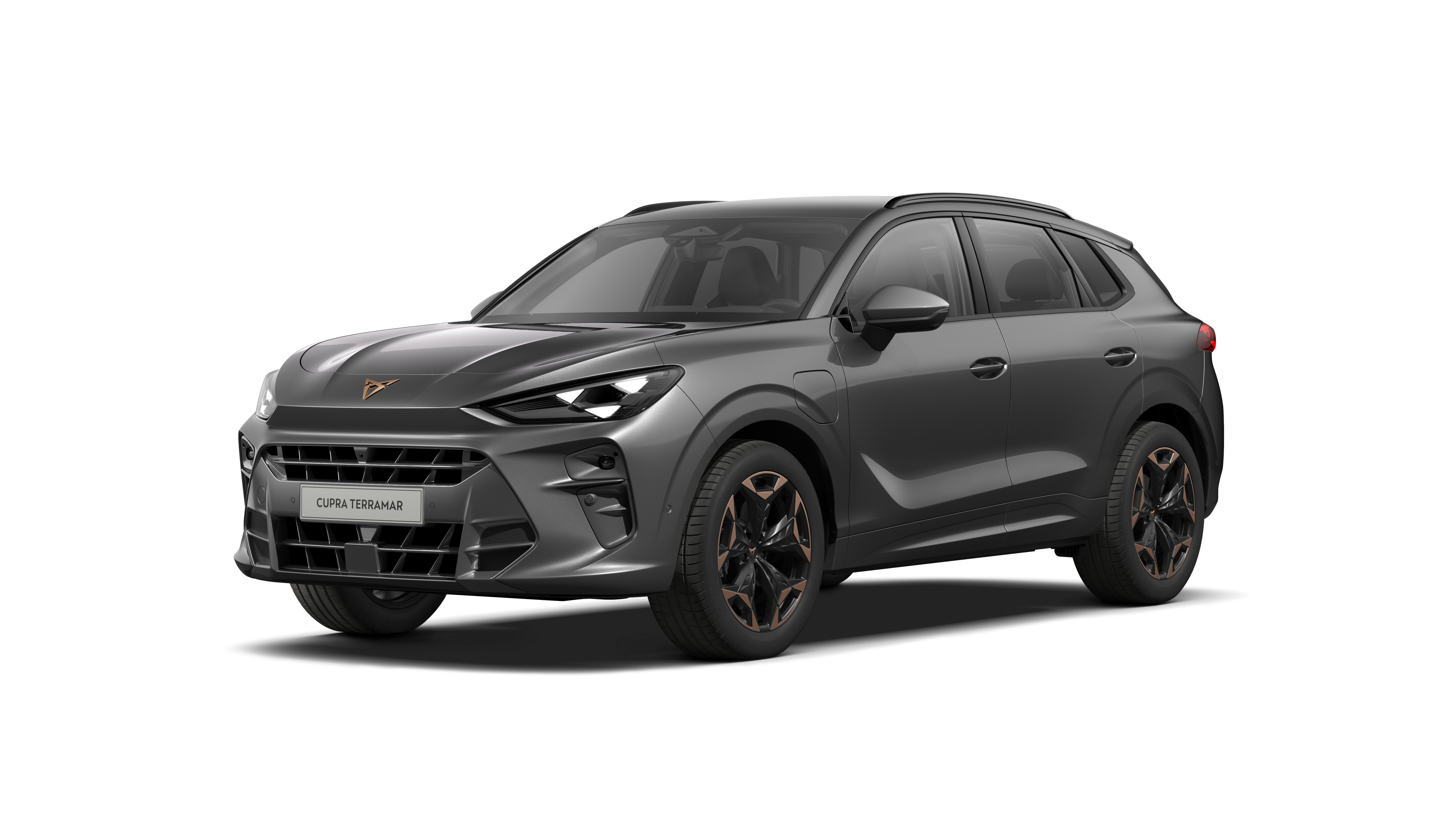 Der CUPRA Terramar in grau, freigestellt.