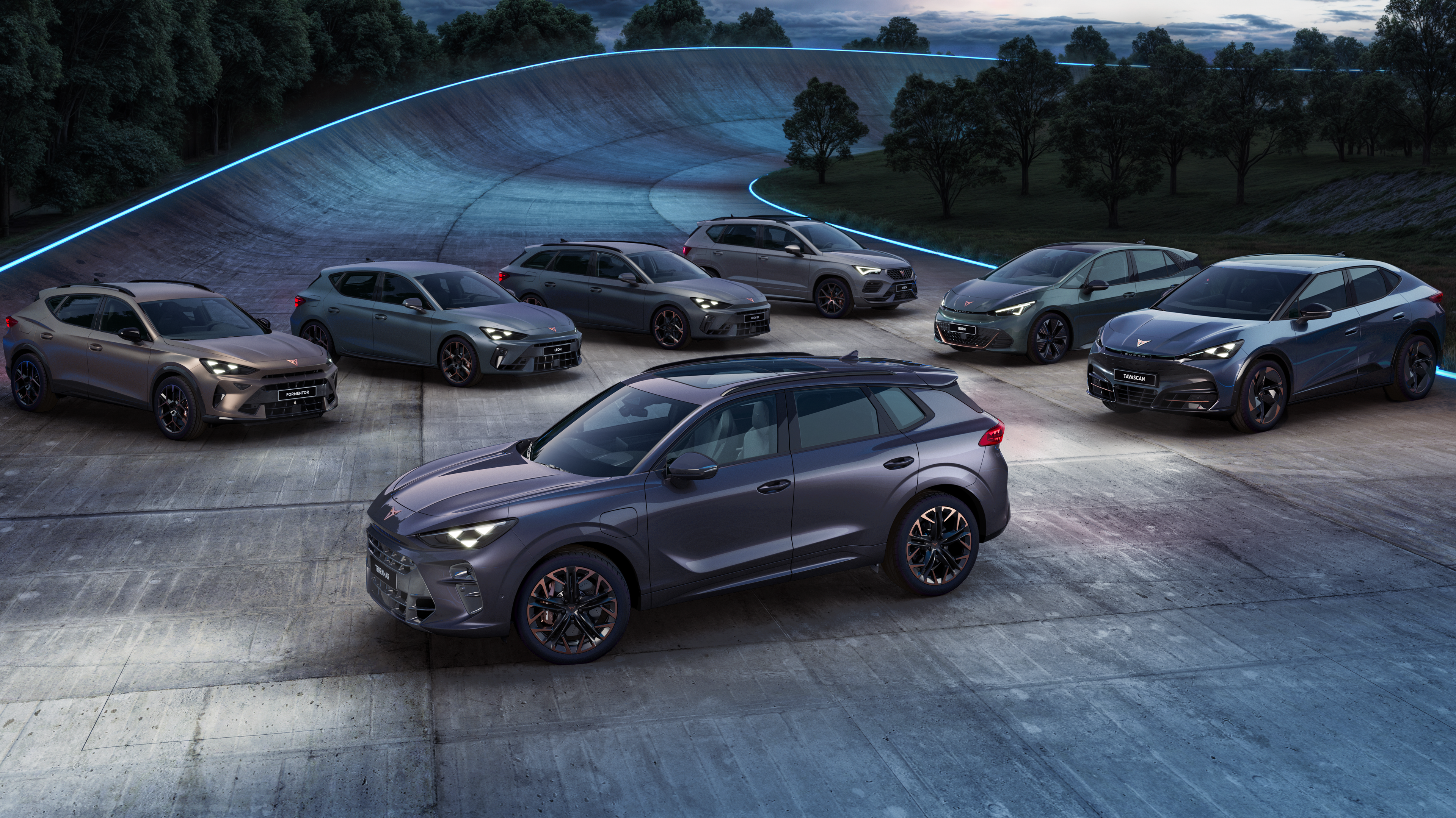 Die gesamte CUPRA Range steht auf dem Ring mit dem CUPRA Terramar ganz vorne.