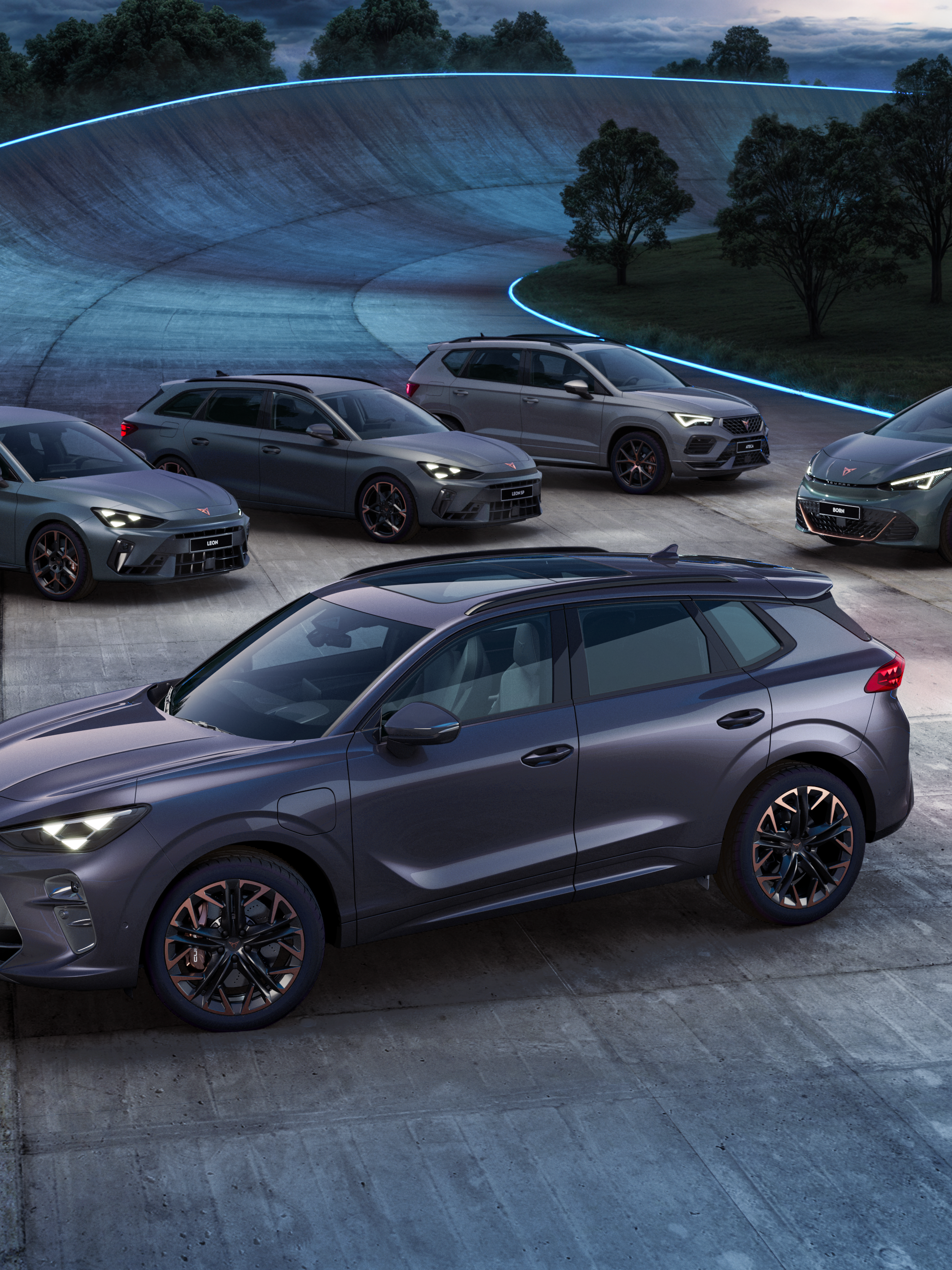 Die gesamte CUPRA Range steht auf dem Ring mit dem CUPRA Terramar ganz vorne.