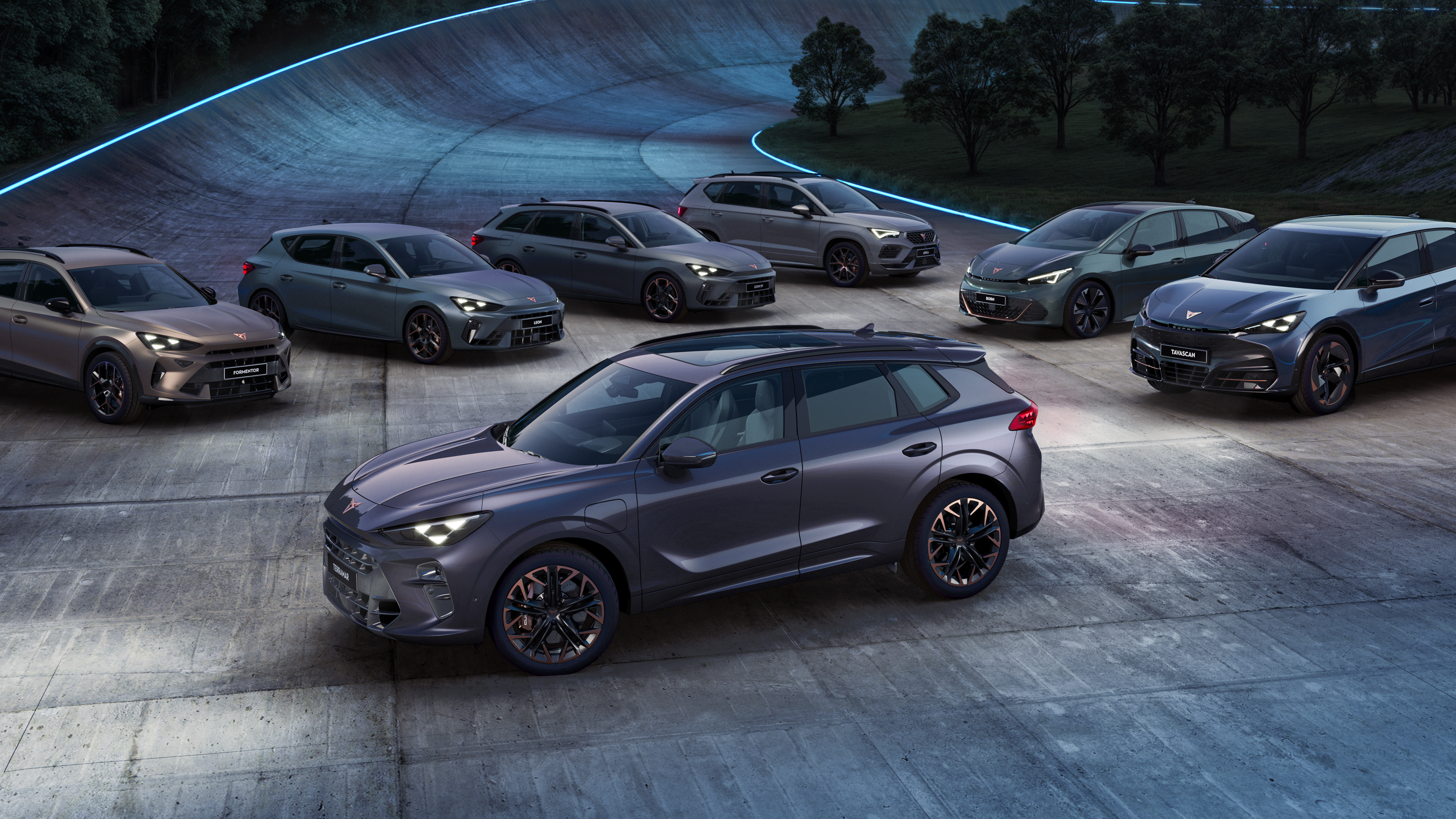 Die gesamte CUPRA Range steht auf dem Ring mit dem CUPRA Terramar ganz vorne.