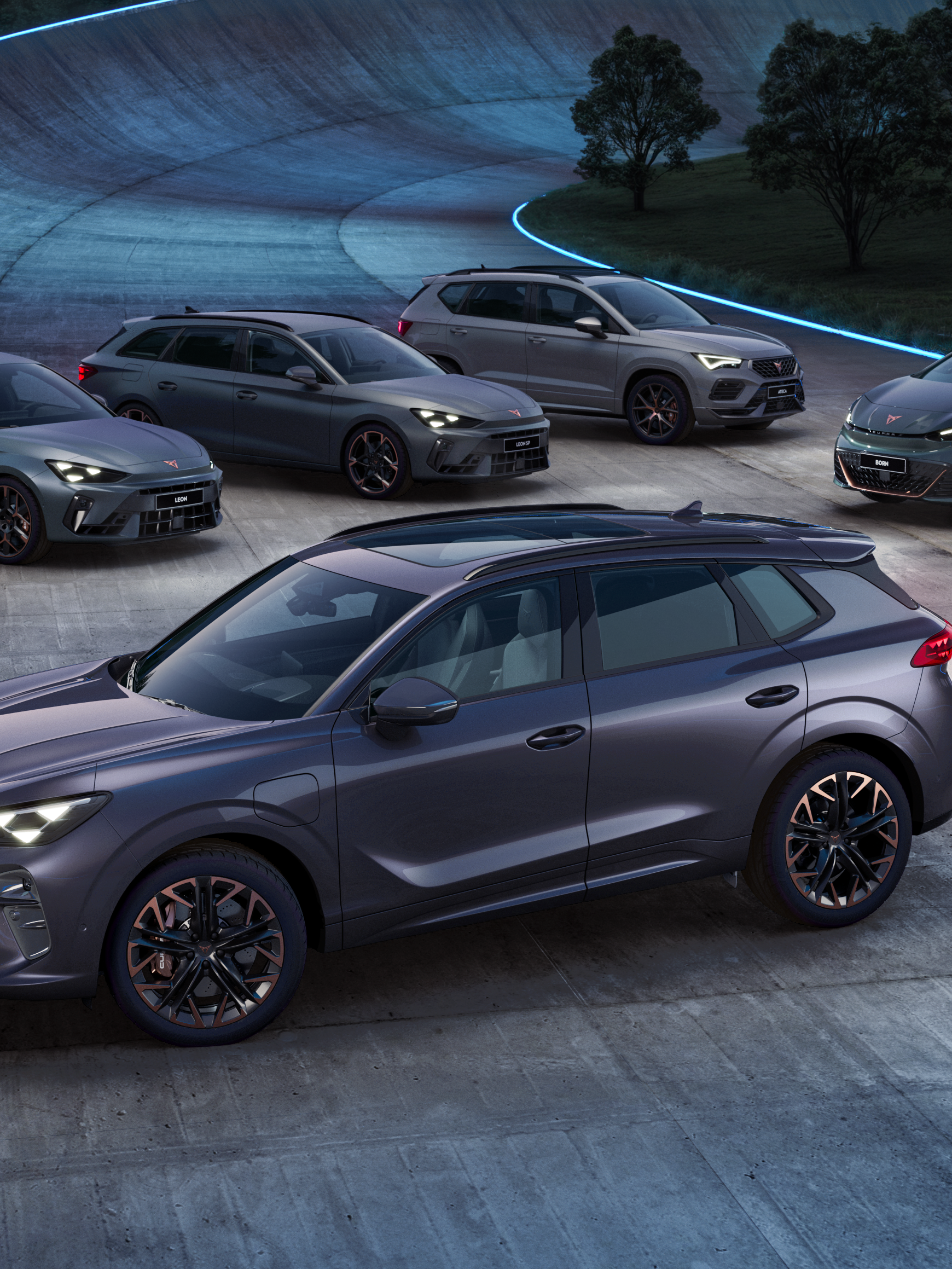 Die gesamte CUPRA Range steht auf dem Ring mit dem CUPRA Terramar ganz vorne.