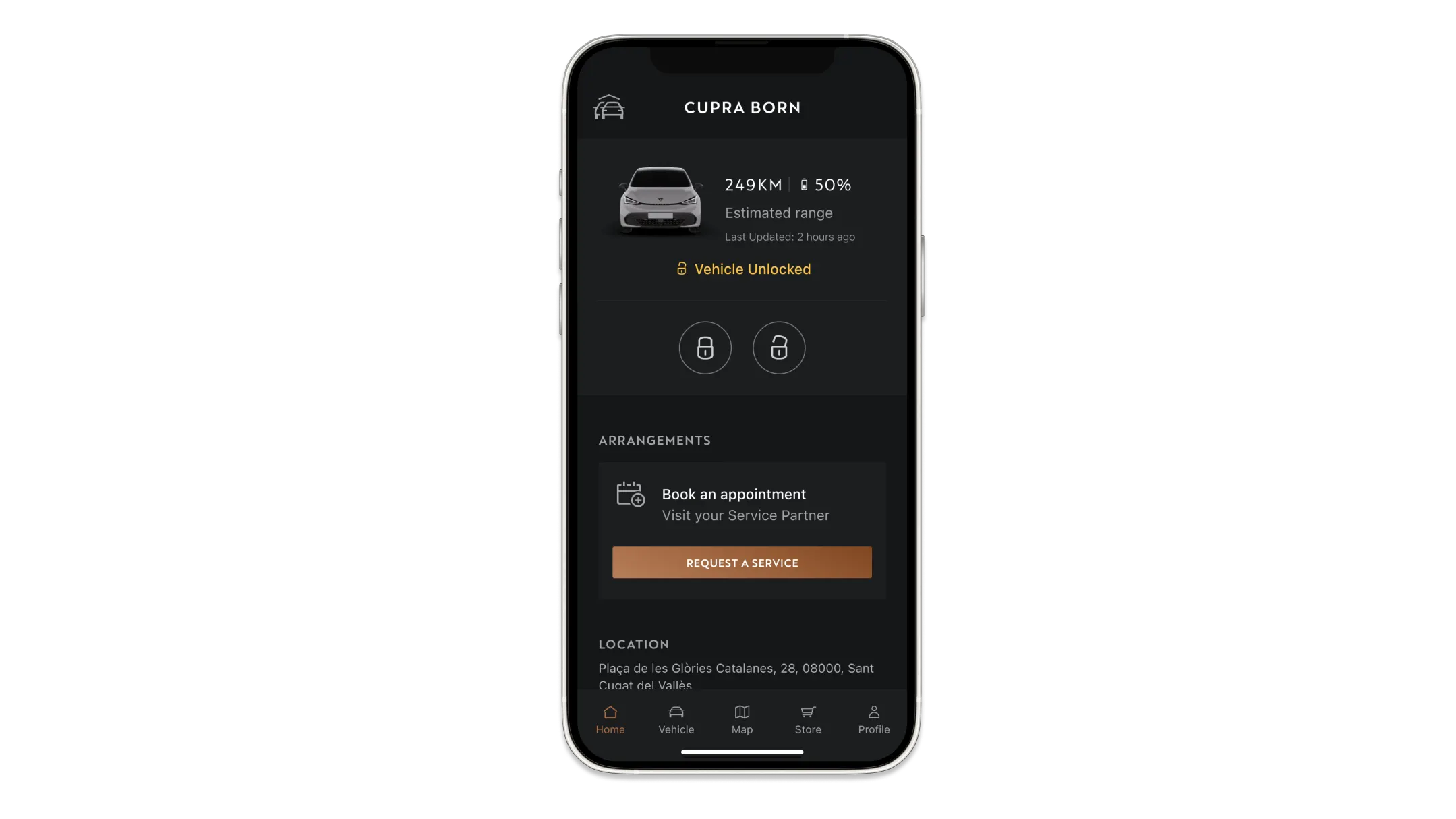 CUPRA Connect Born Übersicht 