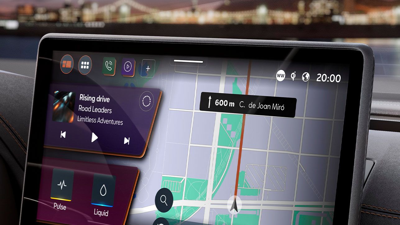 Ansicht des CUPRA Leon Infotainment Systems.