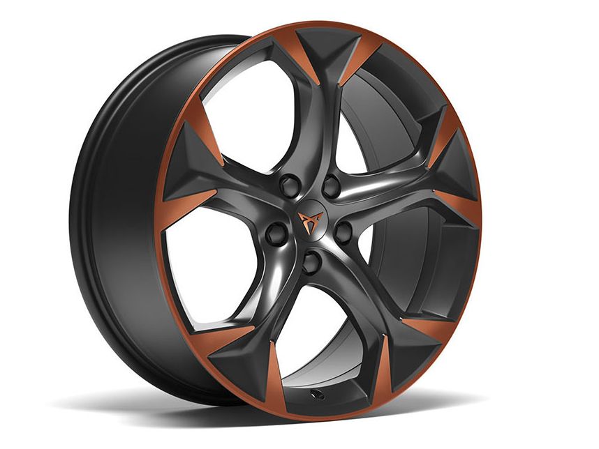 CUPRA Leichtmetallfelgen 19 Zoll Schwarz/Kupfer für den CUPRA Formentor.