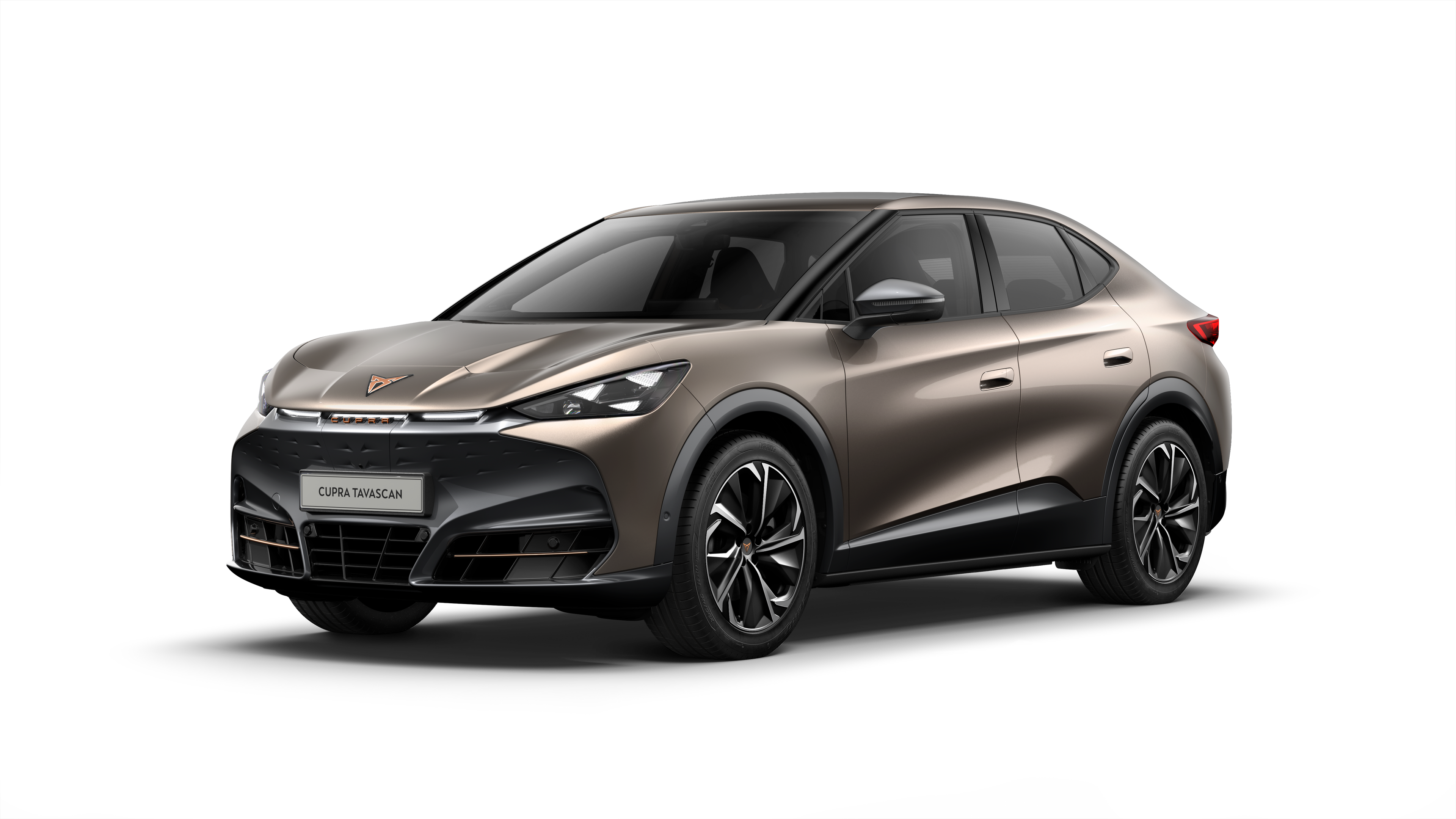 CUPRA Tavascan auf weißem Hintergrund