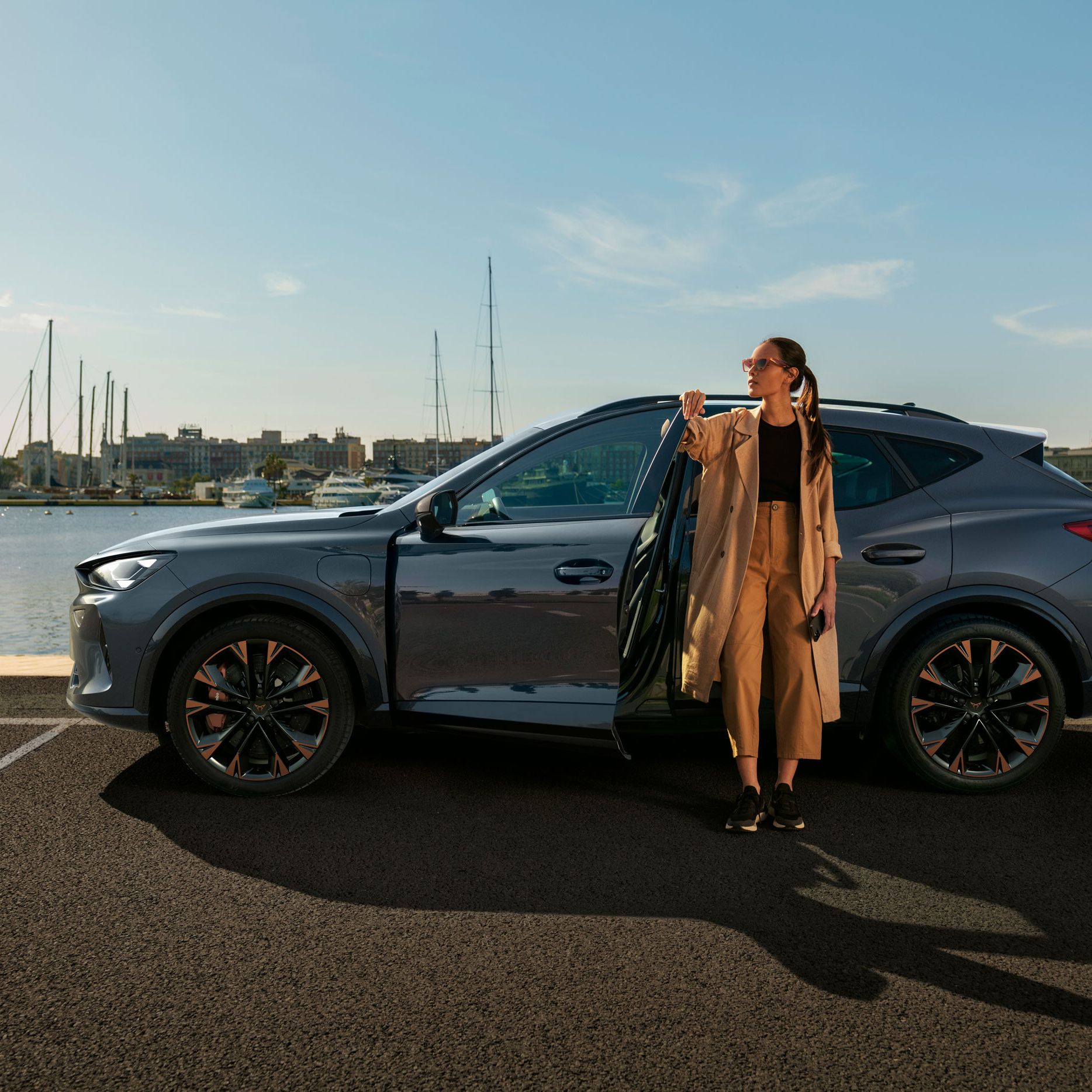 CUPRA Formentor am Hafen