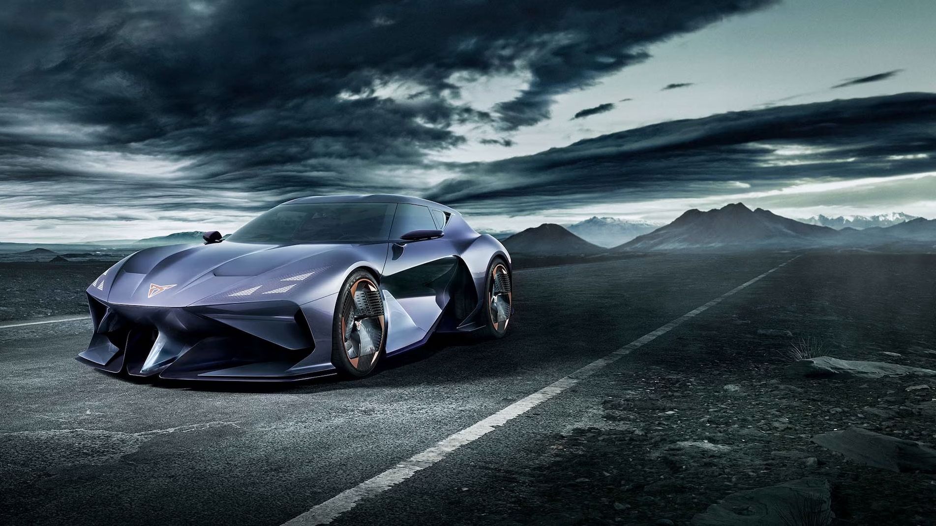 CUPRA DarkRebel Ansicht von vorne schräg