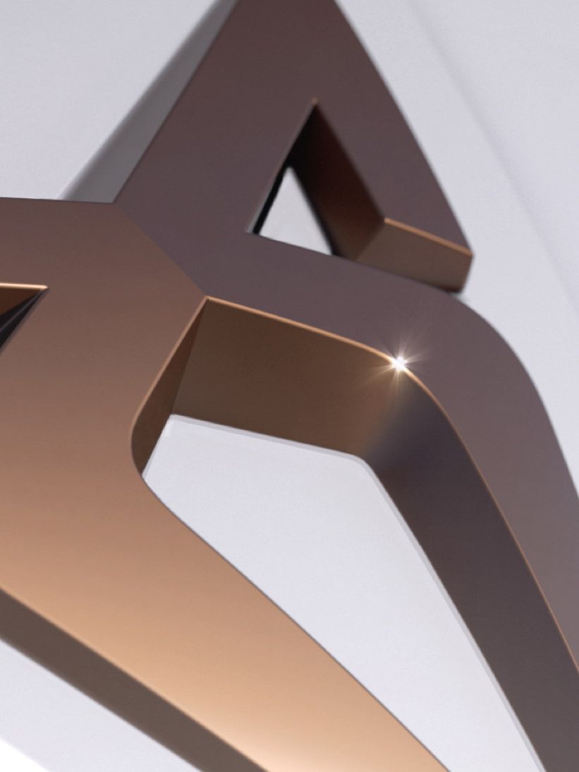 Das kupferfarbene CUPRA Logo.